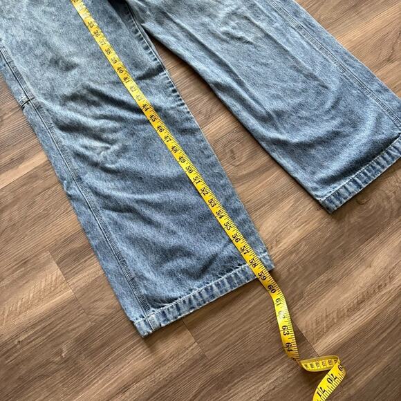 Vintage Calvin Klein Denim Overalls Men's Size M 34x30 Blue Jean Bib Carpenter - Picture 5 of 9